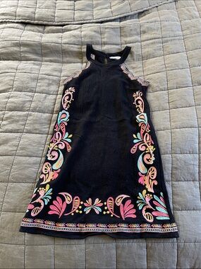 THML embroidered halter mini dress XS
